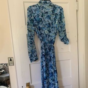 Tahari Floral Belted Midi Dress S NWT